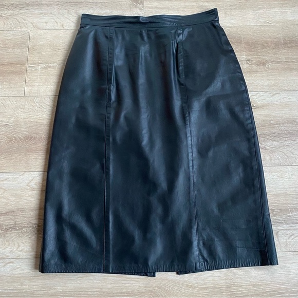 Vintage Leather pencil skirt by Sterling Stall made in Canada - Picture 1 of 7